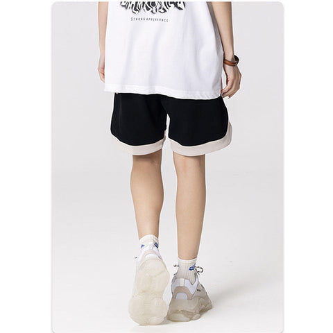 RS Paneled woven color-block shorts