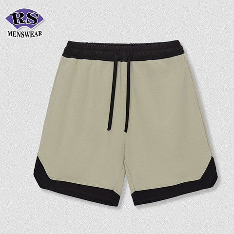 RS Paneled woven color-block shorts