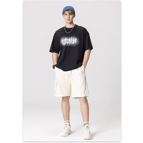 RSFoam Mesh Letter Print Dark Wave T-Shirt