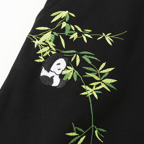 Panda Embroidered Casual Shorts